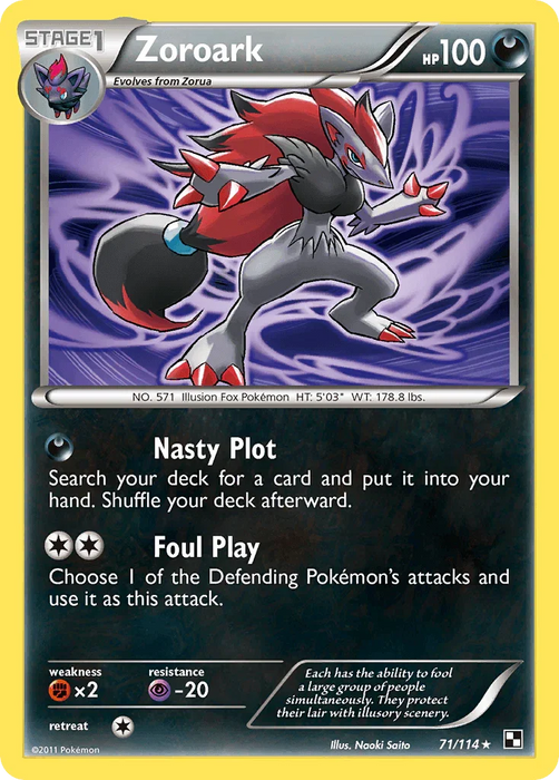 Zoroark (71/114) (Theme Deck Exclusive) [Black & White: Base Set] - for just $0.95! 
