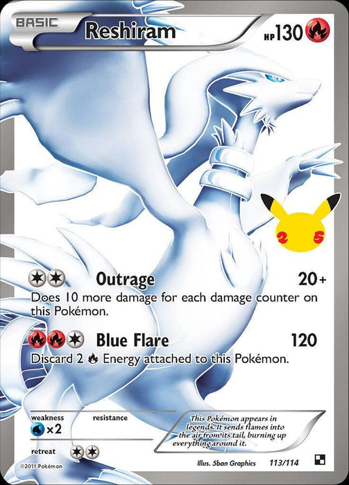 Reshiram (113/114) [Celebrations: 25th Anniversary - Classic Collection] - for just $6.35! 