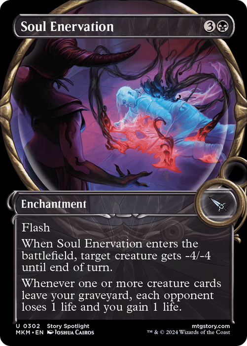 Soul Enervation (MKM-302) - Murders at Karlov Manor: (Showcase) - for just $0.05! 
