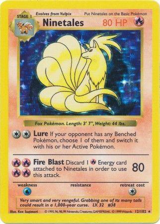 Ninetales (12/102) [Base Set Shadowless Unlimited] - for just $45.50! 
