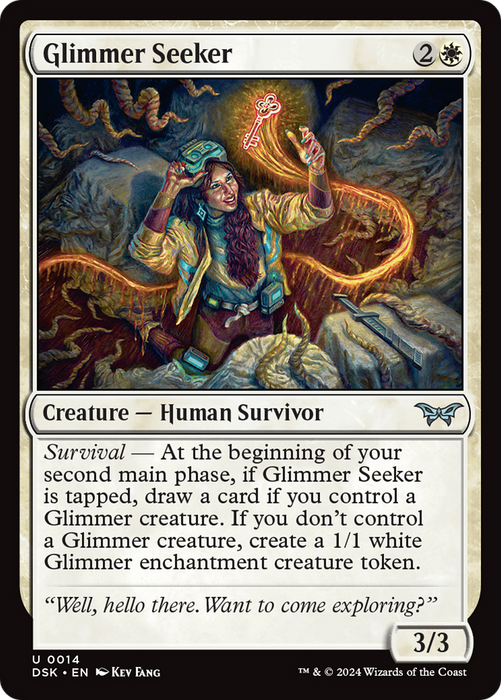 Glimmer Seeker (DSK-014) - Duskmourn: House of Horror Foil - for just $0.04! 