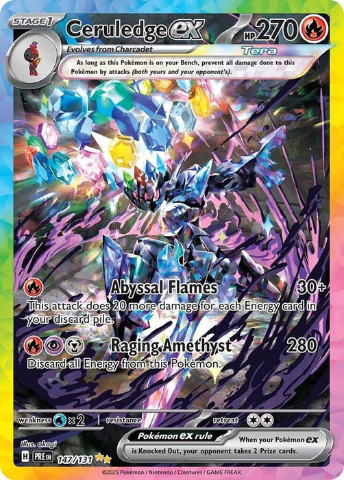 Ceruledge ex (147/131) [Scarlet & Violet: Prismatic Evolutions] - for just $40.35! 