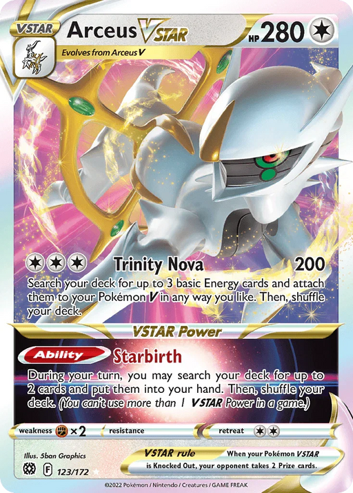 Arceus VSTAR (123/172) (Metal Card) [Sword & Shield: Brilliant Stars] - for just $8.60! 