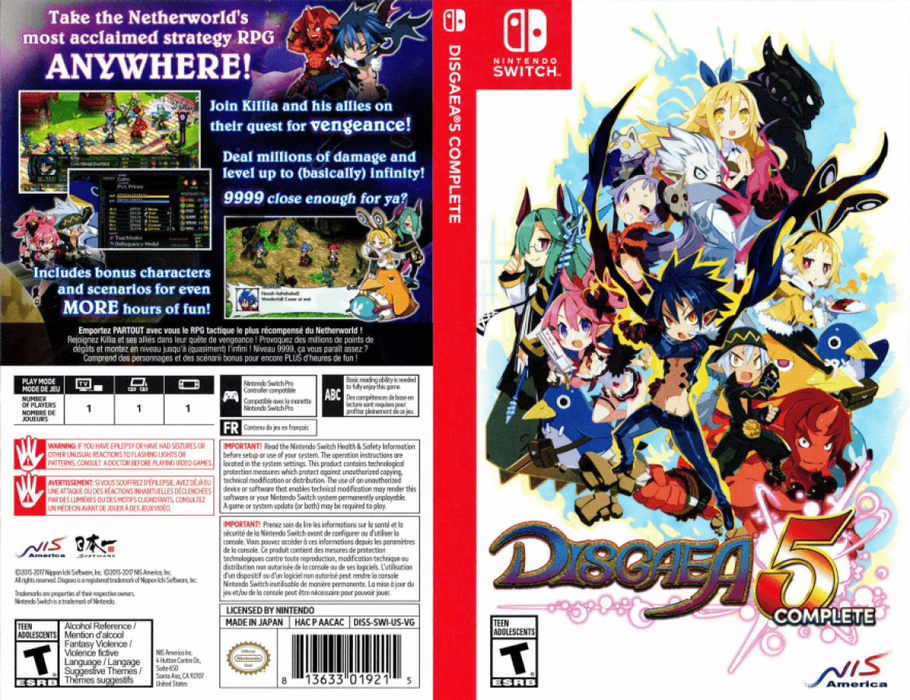 Disgaea 5 Complete – Nintendo Switch (NS) - for just $24.99! 