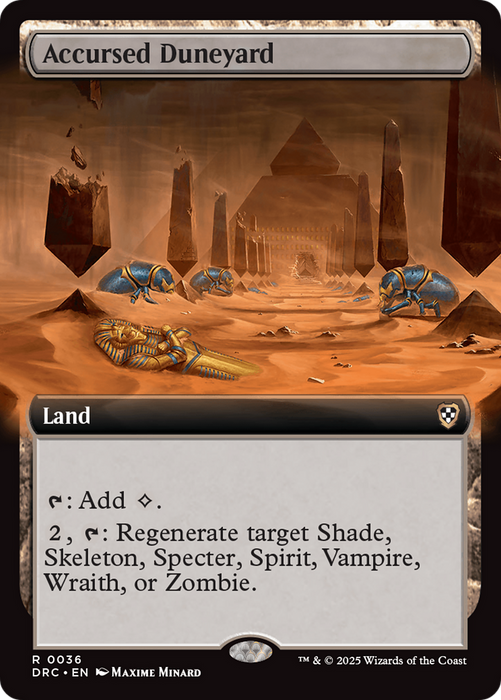 Accursed Duneyard (DRC-036) - Commander: Aetherdrift: (Extended Art) - for just $0.32! 