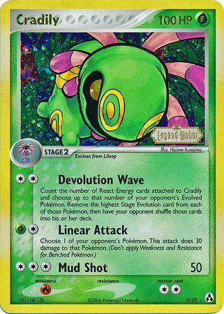 Cradily (3/92) (Stamped) [EX: Legend Maker] - for just $8.70! 