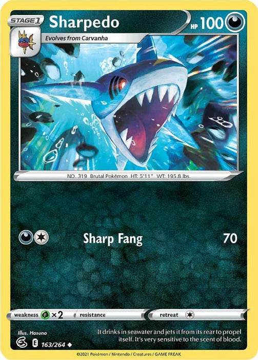 Sharpedo (163/264) [Sword & Shield: Fusion Strike] - for just $0.10! 