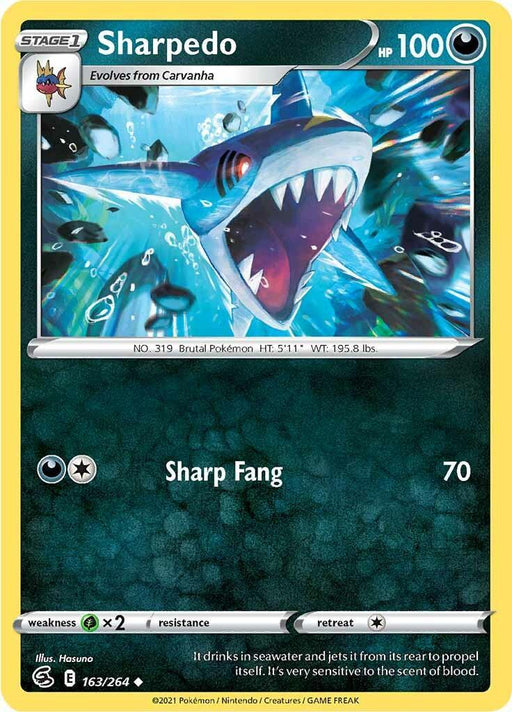 Sharpedo (163/264) [Sword & Shield: Fusion Strike] - for just $0.10! 