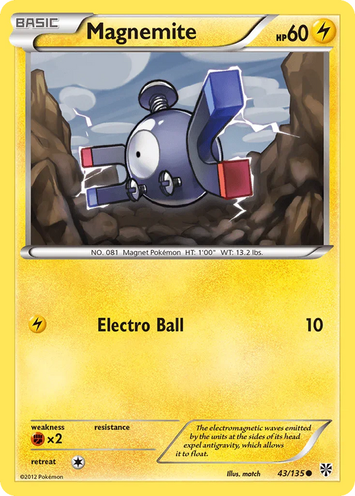 Magnemite (43/135) [Black & White: Plasma Storm] - for just $0.15! 