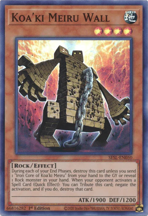 Koa'ki Meiru Wall [SESL-EN050] Super Rare - for just $0.15! 