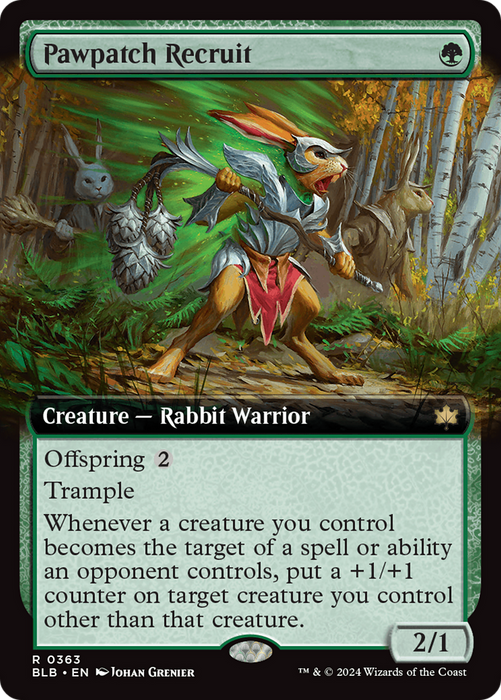 Pawpatch Recruit (BLB-363) - Bloomburrow: (Extended Art) - for just $0.37! 