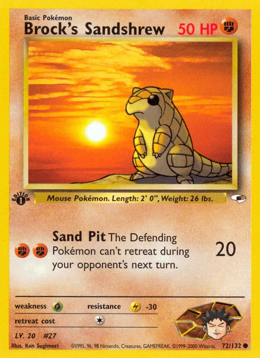 Brock's Sandshrew (72/132) [Gym Heroes 1st Edition] - for just $0.80! 