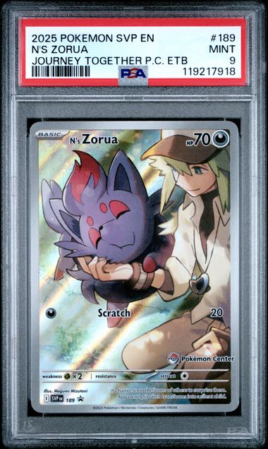N's Zorua Pokemon Center SVP 189 Promo PSA 9 - for just $48! 