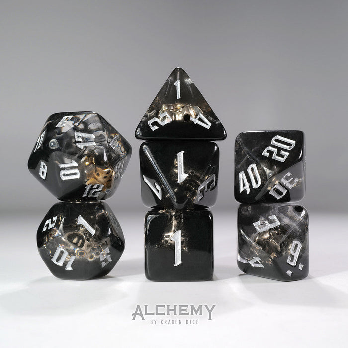 Kraken Dice 7pc Hidden Spirit with Silver Ink by Alchemy Dice - for just $11.99! 