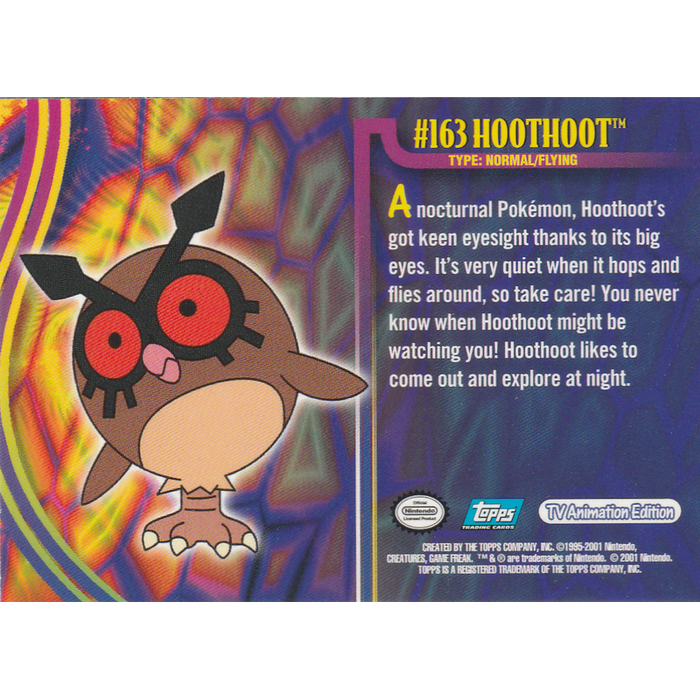 Hoothoot (163) [Topps Pokemon Johto Series 1] - Just $0.75! Shop now at Retro Gaming of Denver