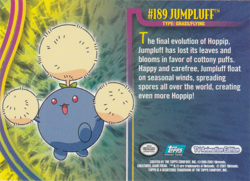 Jumpluff (189) [Topps Pokemon Johto Series 1] - for just $0.75! 