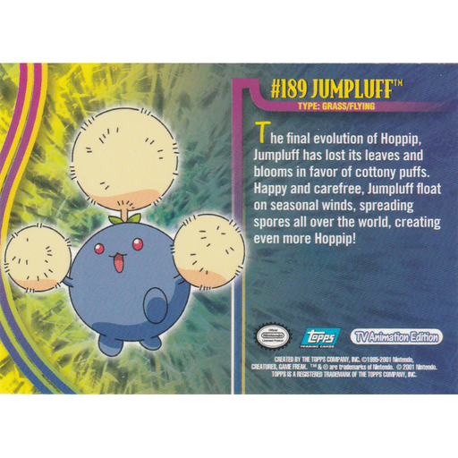 Jumpluff (189) [Topps Pokemon Johto Series 1] - Just $0.75! Shop now at Retro Gaming of Denver