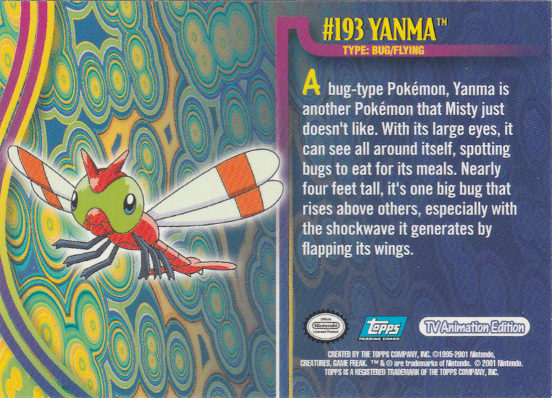 Yanma Foil (193) [Topps Pokemon Johto Series 1] - for just $0.75! 