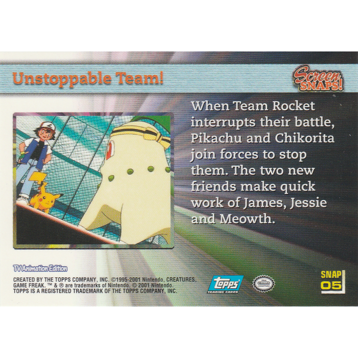 Unstoppable Team! (SNAP 05) [Topps Pokemon Johto Series 1] - Just $0.75! Shop now at Retro Gaming of Denver