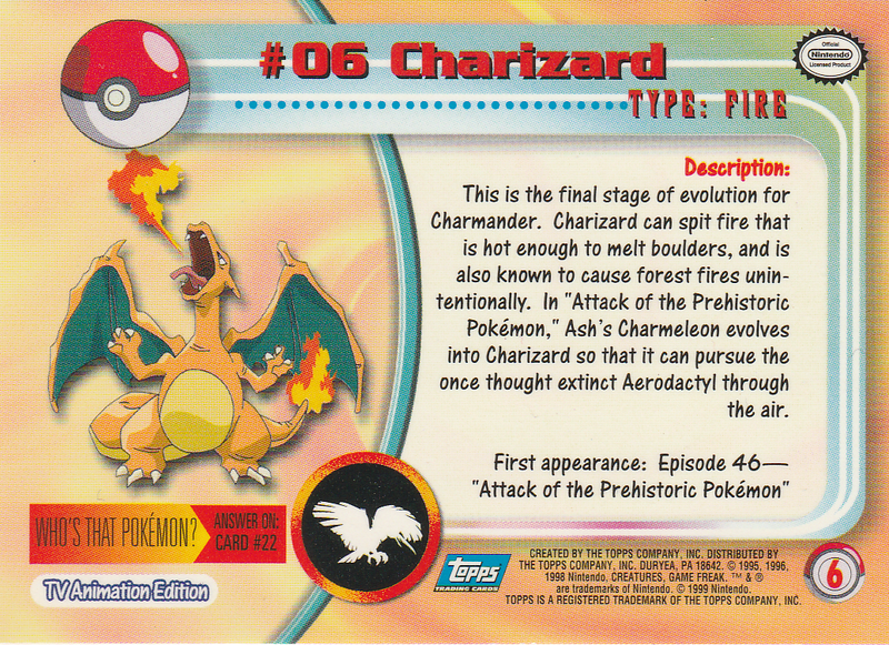 Charizard (06) [Topps TV Animation Edition Series 1 (First Print)] - for just $2! 