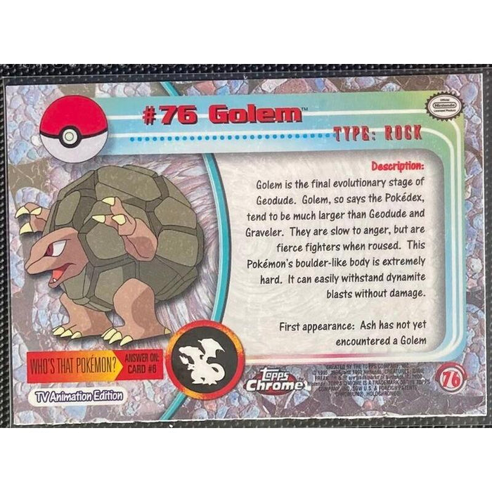 Golem Spectra Foil (76) [Topps Pokemon Chrome Series 1] - Just $0.75! Shop now at Retro Gaming of Denver