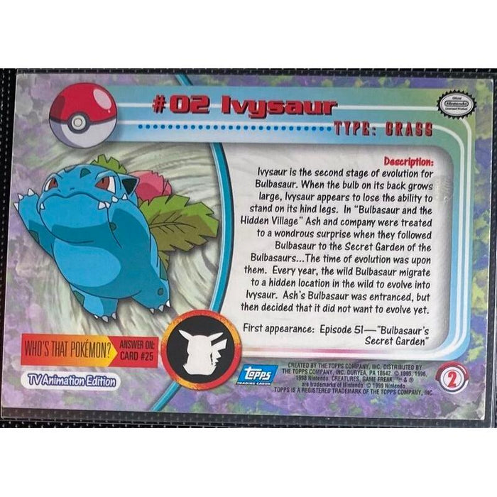 Ivysaur (2) [Topps TV Animation Edition Series 1 (Second Print)] - Just $0.75! Shop now at Retro Gaming of Denver