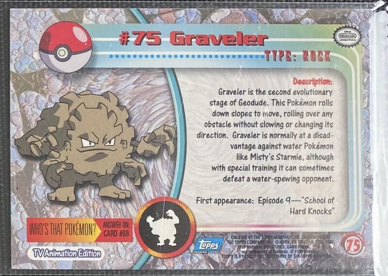 Graveler (75) [Topps TV Animation Edition Series 1 (Third Print)] - for just $1! 