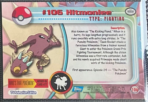 Hitmonlee (106) [Topps TV Animation Edition Series 2] - for just $0.75! 
