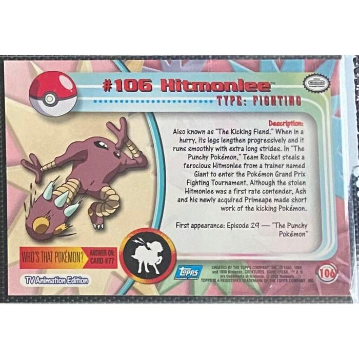 Hitmonlee (106) [Topps TV Animation Edition Series 2] - Just $0.75! Shop now at Retro Gaming of Denver