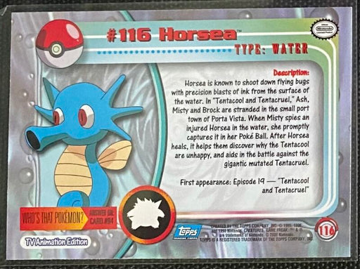 Horsea (116) [Topps TV Animation Edition Series 2] - for just $0.75! 