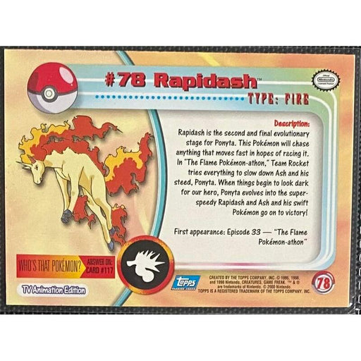 Rapidash Foil (78) [Topps TV Animation Edition Series 2] - Just $3! Shop now at Retro Gaming of Denver