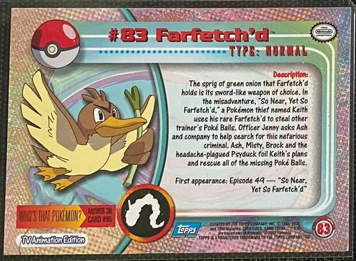 Farfetch'd (83) [Topps TV Animation Edition Series 2] - for just $1! 