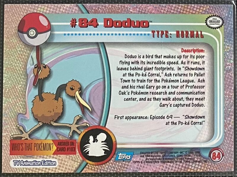 Doduo (84) [Topps TV Animation Edition Series 2] - for just $1.50! 