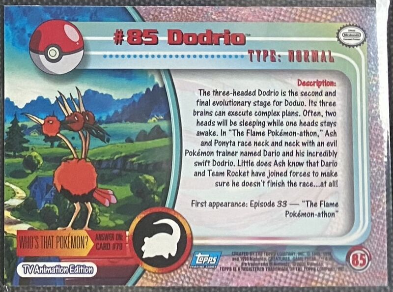 Dodrio (85) [Topps TV Animation Edition Series 2] - for just $1.50! 