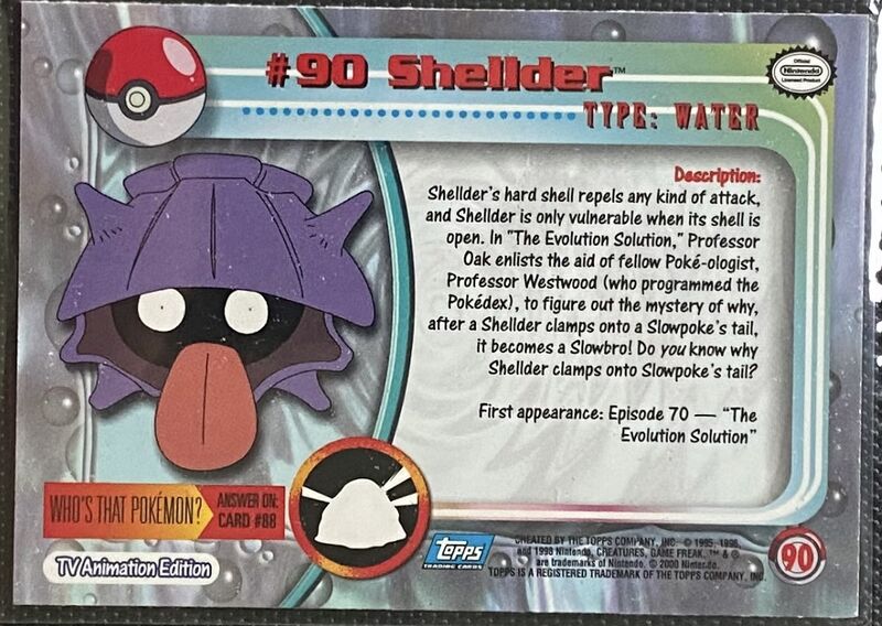Shellder (90) [Topps TV Animation Edition Series 2] - for just $1! 