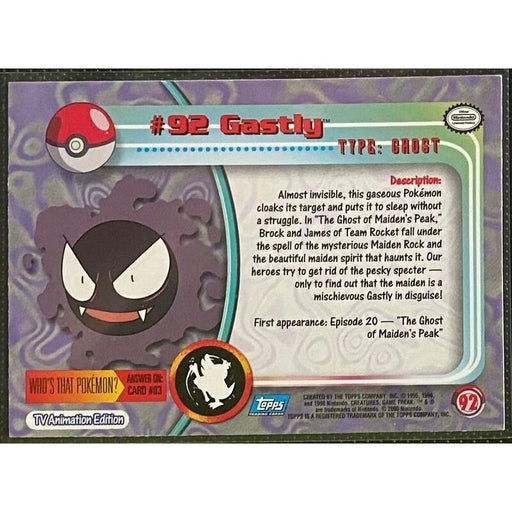 Gastly (92) [Topps TV Animation Edition Series 2] - Just $1! Shop now at Retro Gaming of Denver