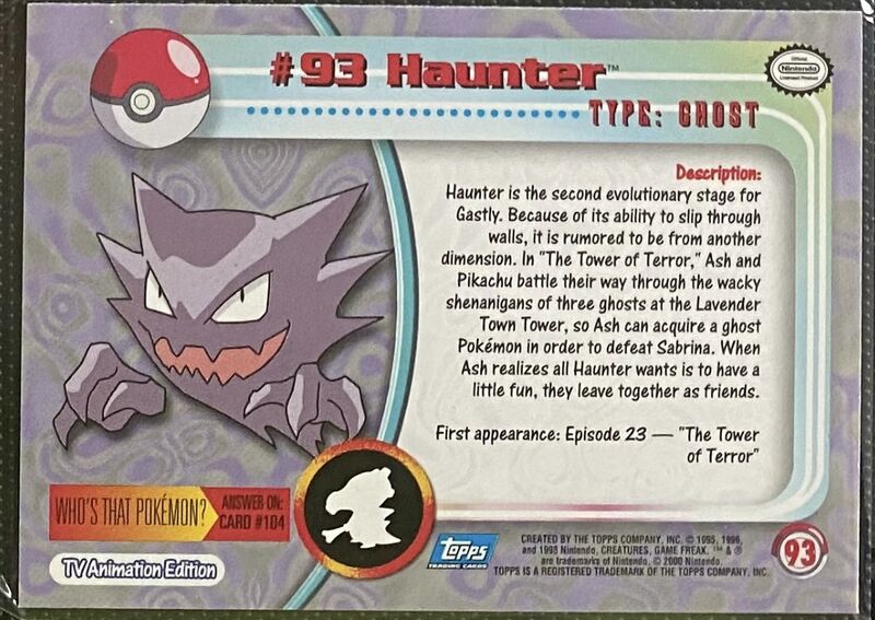 Haunter Foil (93) [Topps TV Animation Edition Series 2] - for just $3! 