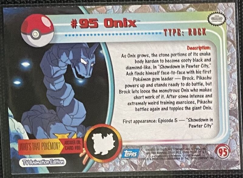 Onix (95) [Topps TV Animation Edition Series 2] - for just $2.50! 