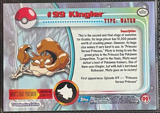 Kingler (99) [Topps TV Animation Edition Series 2] - for just $1.50! 