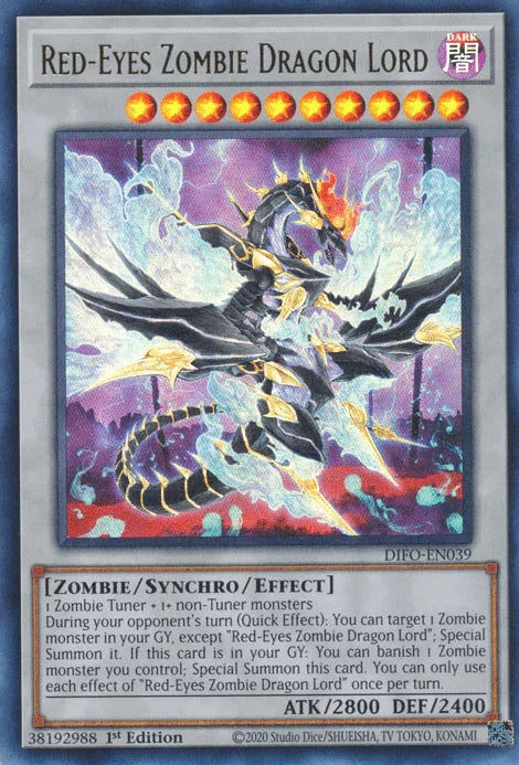 Red-Eyes Zombie Dragon Lord [DIFO-EN039] Ultra Rare - for just $1! 