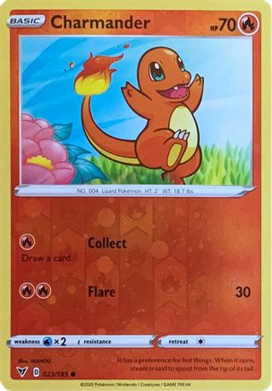 Charmander (023/185) (Reverse Cosmos Holo) [Sword & Shield: Vivid Voltage] - Just $2.20! Shop now at Retro Gaming of Denver