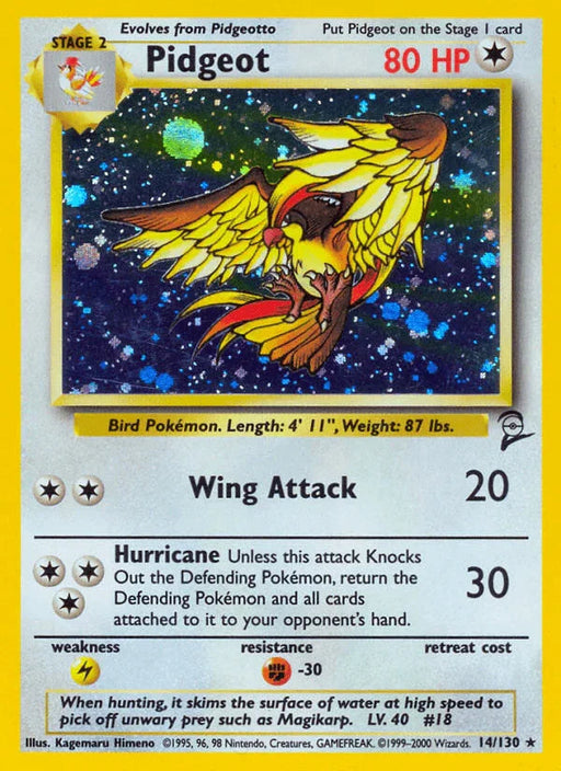 Pidgeot (14/130) [Base Set 2] - for just $15.40! 
