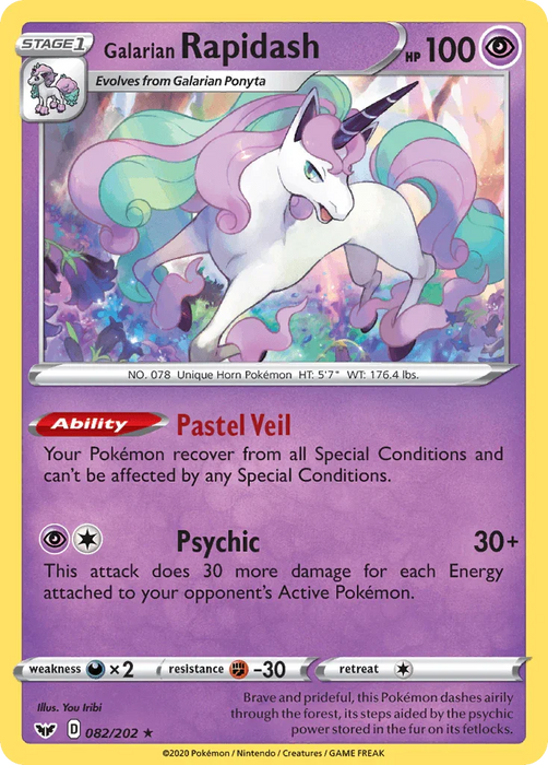 Galarian Rapidash (082/202) [Sword & Shield: Base Set] - for just $0.50! 