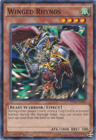 Winged Rhynos [BP03-EN030] Shatterfoil Rare - for just $0.15! 