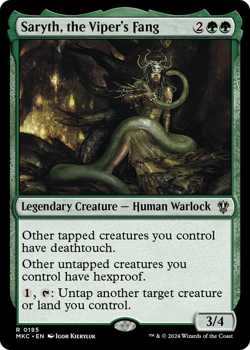 Saryth, the Viper's Fang (MKC-185) - Murders at Karlov Manor Commander - for just $1.10! 