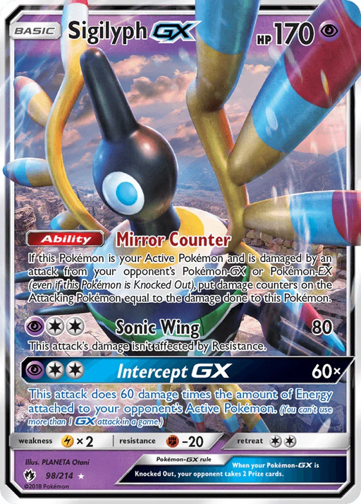 Sigilyph GX (98/214) [Sun & Moon: Lost Thunder] - for just $0.90! 