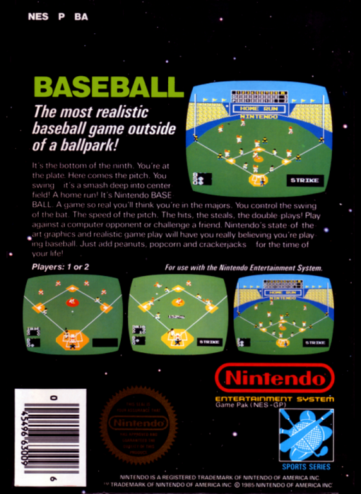 Baseball [5 Screw] – Nintendo Entertainment System (NES) - for just $7.99! 