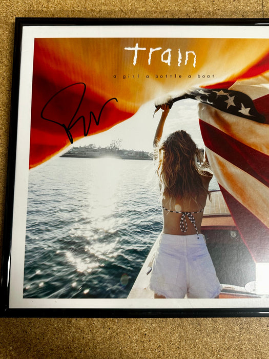 Pat Monahan Of Train Signed A Girl A Bottle A Boat 2017 Vinyl JSA COA - for just $220! 
