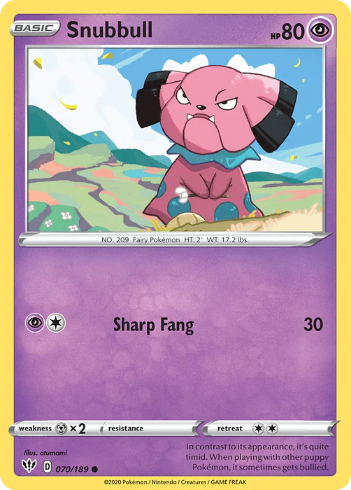 Snubbull (070/189) [Sword & Shield: Darkness Ablaze] - for just $0.10! 
