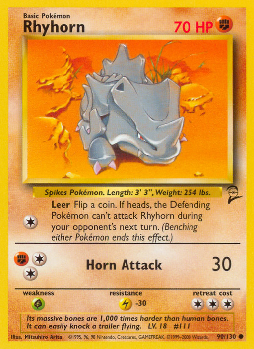 Rhyhorn (90/130) [Base Set 2] - Just $0.15! Shop now at Retro Gaming of Denver